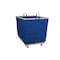 Steele Canvas Basket 20 BU Permanent Truck Blue Vinyl w/Grey Vinyl - 6in Casters 9220VBLUVGRYW6 - alternate 1
